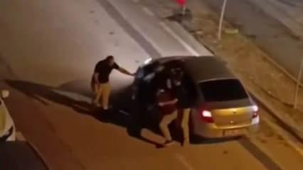 Şehir eşkıyaları: Yol kesip araçta dövdüler