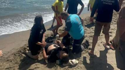 Yasağa rağmen denize açıldılar, boğulmaktan son anda kurtuldular