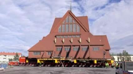 Akıl alır gibi değil! 672 ton ağırlığındaki113 yıllık kiliseyi taşıdılar 