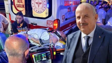 AK Partili Başkan trafik kazası geçirdi! Aracı takla attı