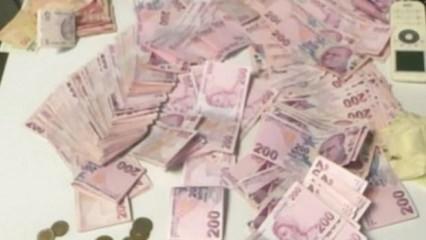 Dilencinin üzerinden 45 bin lira çıktı