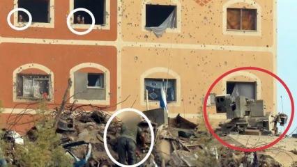 Gazze&rsquo;de inanılmaz anlar... Kassam sızdı, İsrail askerinin g&ouml;z&uuml;ne perde indi!