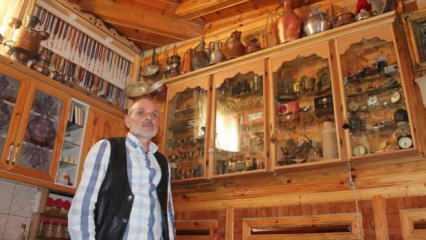 Kazandığının yarısını harcıyor! Evinde, 300 yıllık tencere bile var 