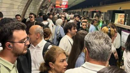 Üsküdar-Samandıra metro hattında arıza! Duraklarda insan seli oluştu