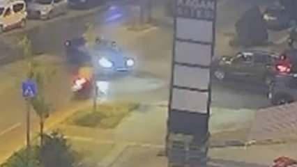 16 yaşındaki motorcu iki otomobile birden çarptı: Kucağında çocuğuyla yardıma koştu