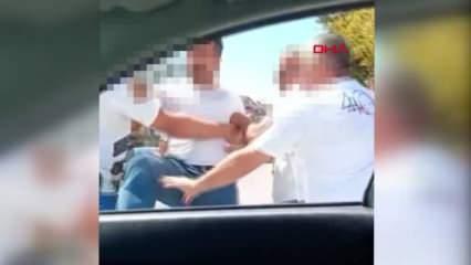 Ankara’da dolmuş şoförü, tartıştığı sürücünün otomobilini tekmeledi  