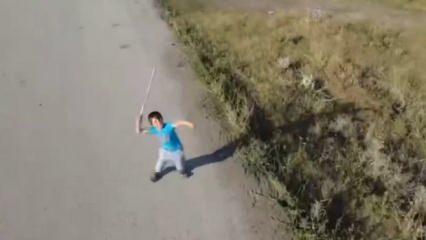 Bir çocuğun drone ile imtihanı