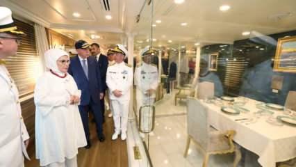 Cumhurbaşkanı Erdoğan, Atatürk’ün manevi mirası Savarona yatını ziyaret etti