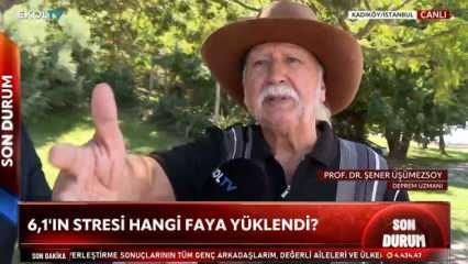  Deprem Uzmanı Prof. Dr. Şener Üşümezsoy canlı yayında kameramanı azarladı!