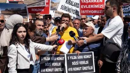 Mansur Yavaş'ın seçim vaadiydi: Mamak'ta kentsel dönüşüm mağdurlarından protesto!