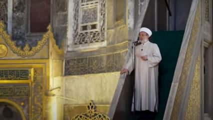 Mehmet Görmez'den Ayasofya'da 50 ülkeden gelen alimlerin önünde tarihi hutbe!