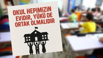 Öğrenci velilerine çağrı: Okul hepimizin evidir, yükü ortak olmalıdır