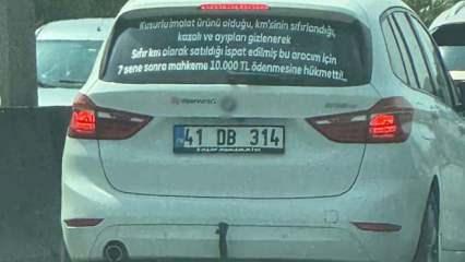 Aldığı sıfır kilometre araç kusurlu çıktı! Arkasına yazdığı yazı herkesi şoke etti