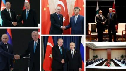 Çin'de diplomasi rüzgarı! Başkan Erdoğan'dan peş peşe görüşmeler