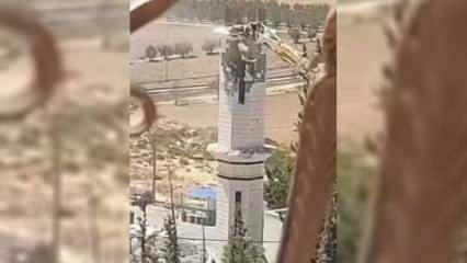 İşgalci İsrail ordusu Batı Şeria'da bir caminin minaresini yıktı