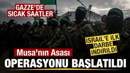Kassam Tugayları duyurdu! Musa'nın Asası Operasyonu başlatıldı! İsrail'e ilk darbe vuruldu