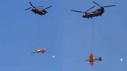 Muğla’da kaza kırıma uğrayan uçak, Ankara’ya helikopterle götürüldü