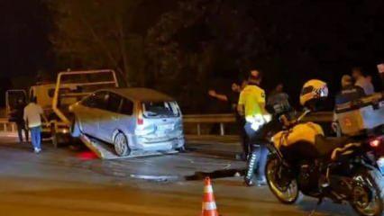 Otomobil bariyere çarptı: 1 ölü, 3 yaralı