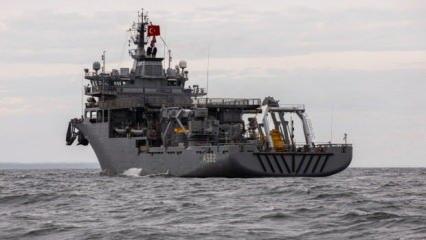 TCG Alemdar da Halit Yukay için bölgede