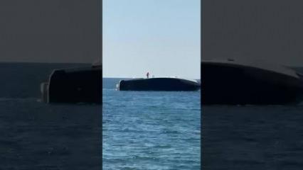 Zonguldak'ta 40 milyon liralık yat 15 dakikada battı: Korku dolu anlar kamerada!