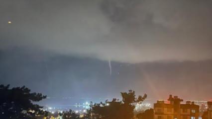 Hatay'da korkutan görüntü! Devasa hortum çıktı