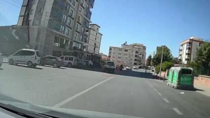 Kahramanmaraş'ta motor, araca çarptı