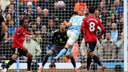 Manchester derbisinde kazanan Maviler