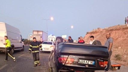  Siirt’te otomobil takla attı! Bir kişi yaralandı