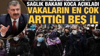 Vakalar en çok hangi illerde arttı/azaldı? Bakan Koca duyurdu