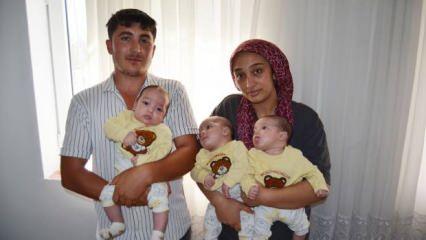 Üçüz babası oldu, işi bırakıp bebek bakmak zorunda kaldı