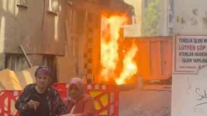 Zeytinburnu'nda binada doğal gaz kaçağı nedeniyle yangın çıktı