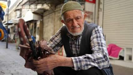 Asırlık çınar yaşına aldanmadan işine devam ediyor! Gözlüksüz tamirleri hayran bırakıyor 