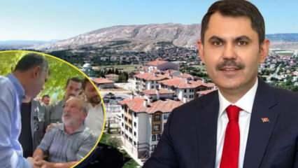 Ahmet amcadan Bakan Kurum'a göz yaşları içinde teşekkür