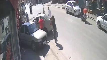 Çarptığı araç, 11 yaşındaki çocuğu duvara sıkıştırdı