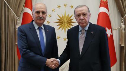 Cumhurbaşkanı Erdoğan, Numan Kurtulmuş'u kabul etti