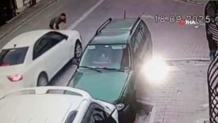Esenyurt’ta oğluna araba çarpacağını gördü, kendini otomobilin önüne attı