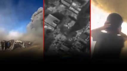 Gazze'den korkunç görüntüler! Bezden yapılan çadırlara tonlarca bomba attılar