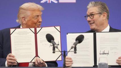 İngiltere ile yapılan anlaşmanın imza töreninde Trump'tan bomba sözler