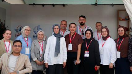 Sümeyye Erdoğan Bayraktar, Bağcılar Belediyesi Engelliler Sarayı standını ziyaret etti