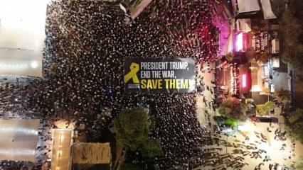 Tel Aviv'de yüzlerce kişi protesto gösterisi düzenledi