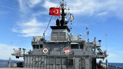TCG Alemdar'dan Yunanistan'a göz dağı! Her an göreve hazır!