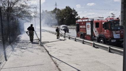 Bayrampaşa Metris Cezaevi’nin yanında korkutan yangın