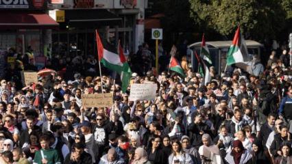 Berlin'de 100 binler Gazze dedi!