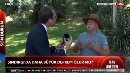 Deprem uzmanı Şener &Uuml;ş&uuml;mezsoy ile muhabir canlı yayında  tartıştı