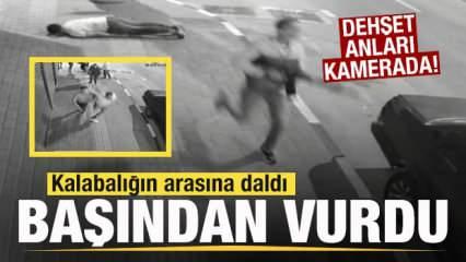 Kalabalığın arasına daldı, husumetlisini başından böyle vurdu