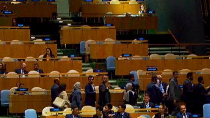 Netanyahu BM'de kürsüye çıktı, salon boşaldı! Tek tek terk ettiler