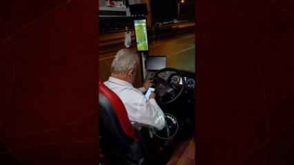 Otobüs şoföründen skandal hareket: Direksiyon başında dakikalarca telefonla oynadı!