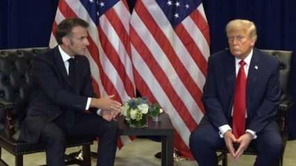 Trump ve Macron kameraların önünde tartıştı! 