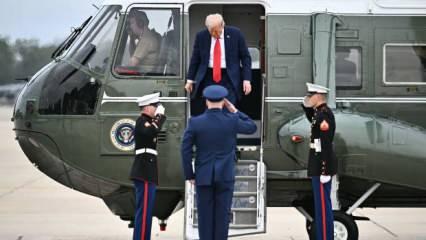 Trump'ın helikopterine lazer tuttu, Gizli Servis alarma geçti