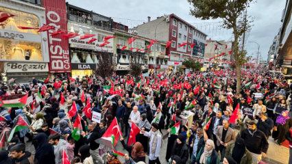 Ümraniye Belediyesi'nden Gazze için anlamlı yürüyüş